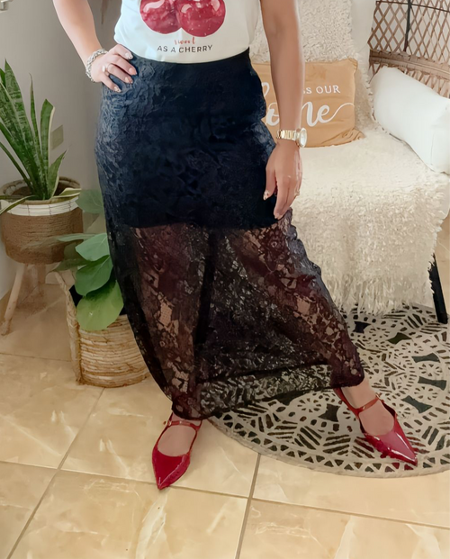 Black Lace Skirt