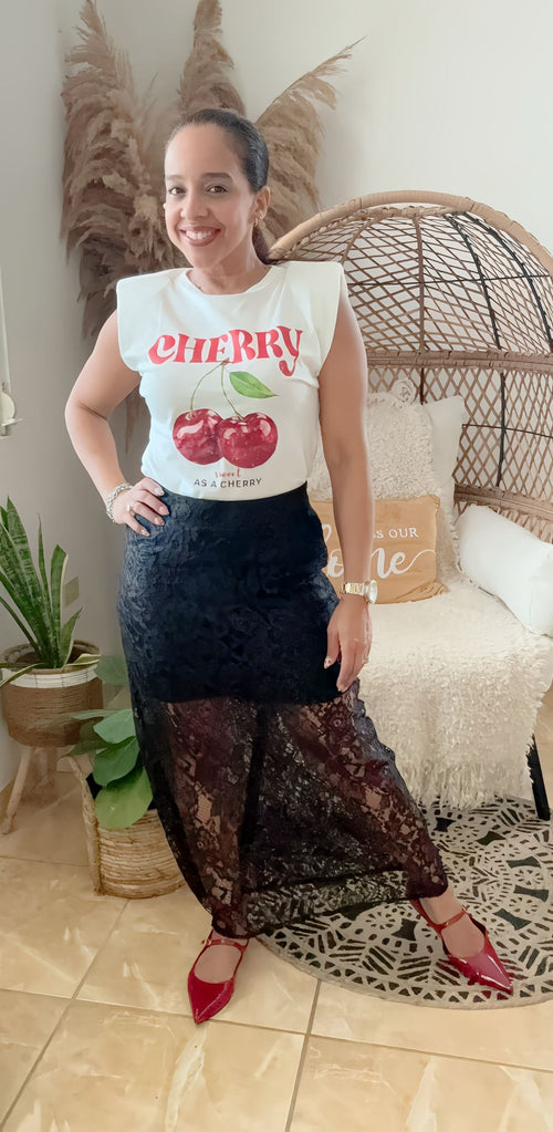 Black Lace Skirt